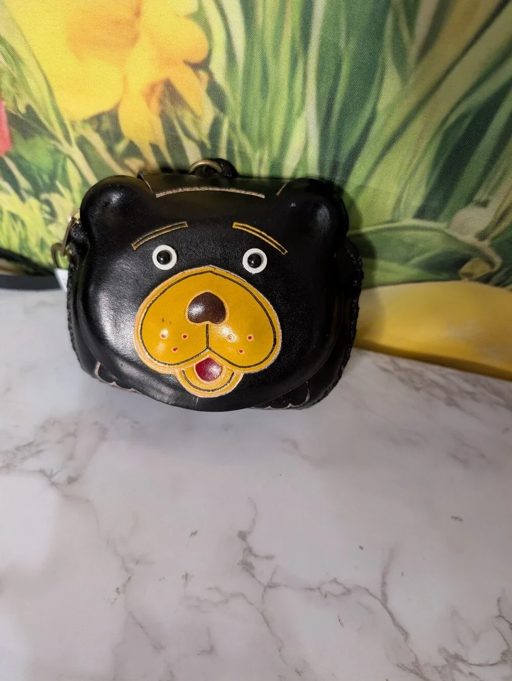 Leather Hand Wrist Bear Small Bag